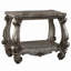 Table de bout Elegant Calla - Finition platine antique avec tablette inférieure pour un décor de salon et de maison élégant-486916282