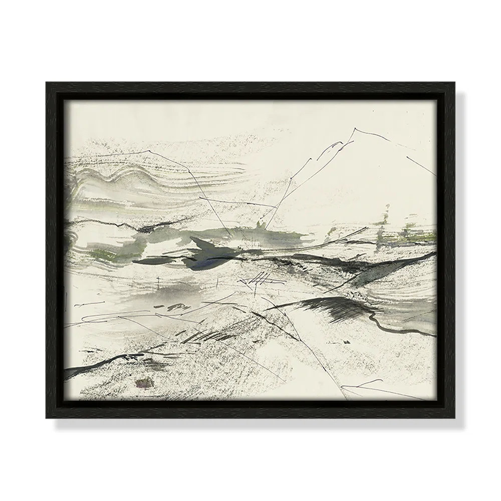 Green Sketches Print by PI Studio, No Mat, Espresso Floater Framed, 9.5" H x 11.5" W x 2" D