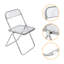 Modern Armless Chair - Grey Transparent