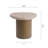 Marbello Nesting Table with Travertine Effect Concrete Top and Faux Wood Pedestal Indoor Outdoor Modern Design