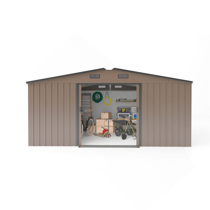 0.25Mm Color, Surface Protective Film, Two Daylight Windows,Two Colors Can Be Freely Selected Storage Sheds, Brown