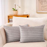 Striped Velvet Pillow Cover