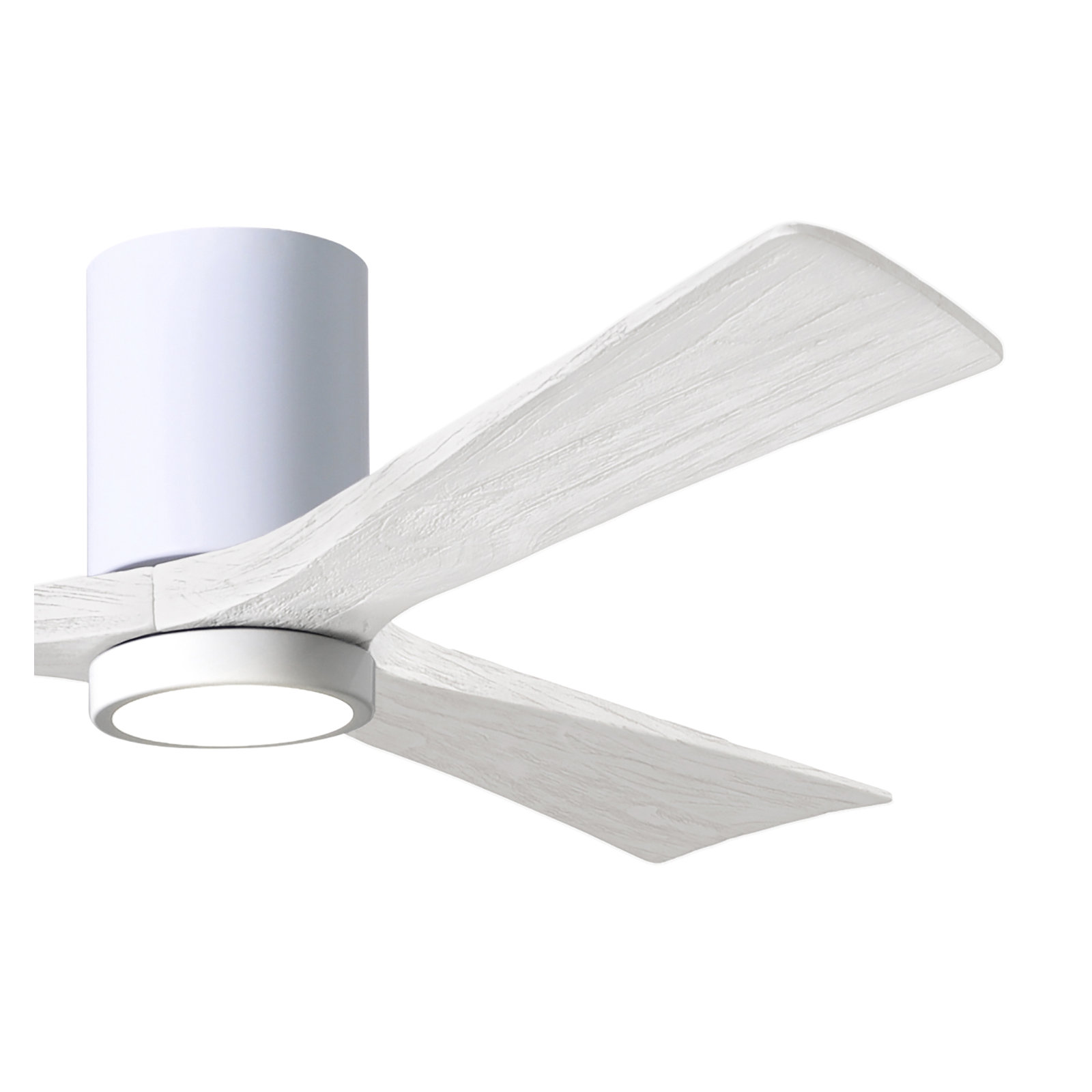 Olivier 3 Blade Ceiling Fan with LED Light Kit, Gloss White, Matte White, 60"