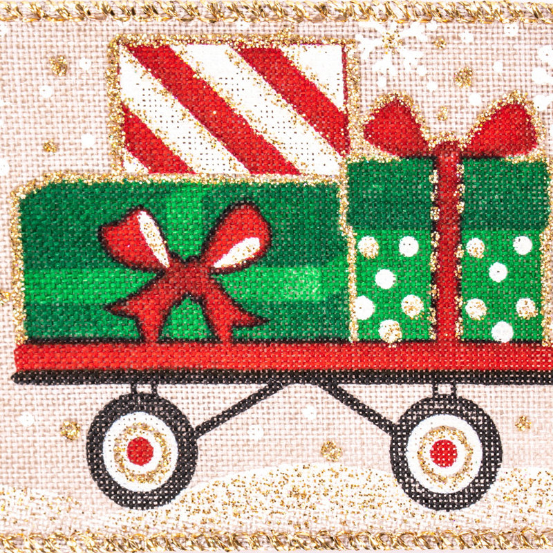 Ruban pour camion et chariot Vickerman 2,5 po x 10 verges rouge, vert et beige