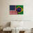 Cracked USA Brazil Flag-46631712