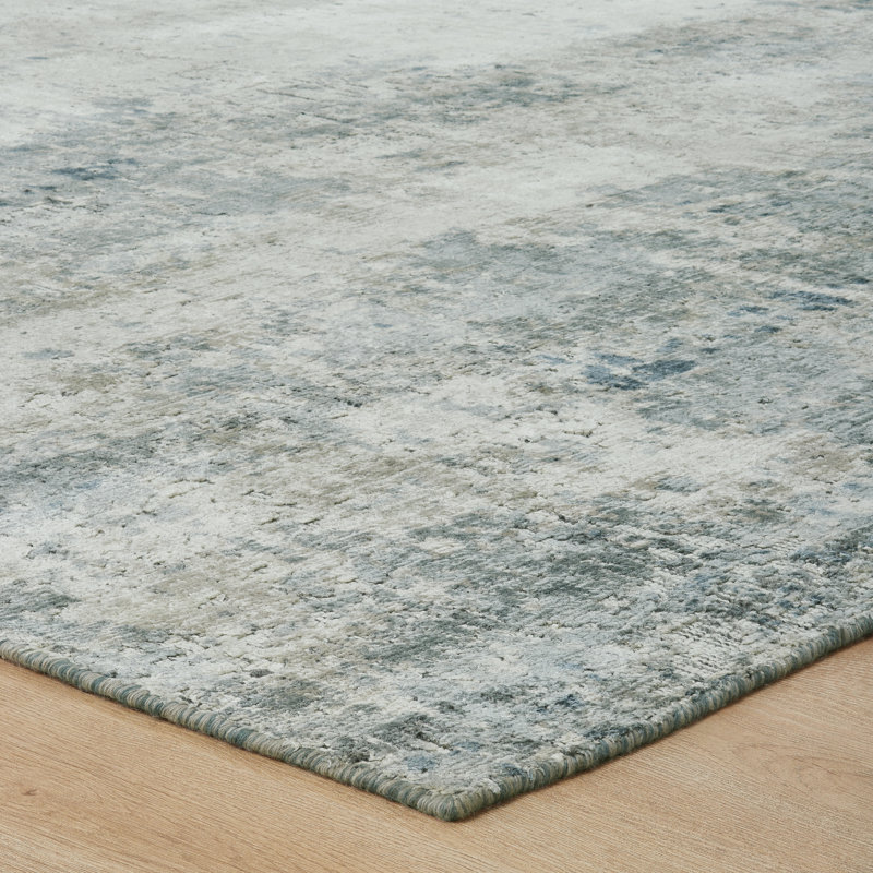 Elements Ocean Haze Handmade Area Rug, Rectangle 12' x 15'