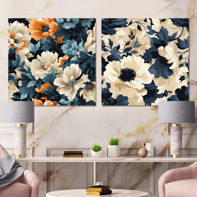 Melyna - Floral Metal Wall Decor Square Set Of 2