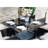 9 Pieces Rattan Garden Furniture Set with 1 Rattan Dining Table and 4 Rattan Chairs
