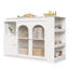 360° Rotating Bar Table (main Body 120 X 40 X 97 Cm), Modern And Simple White Rotating Dining And Bar Cabinet, Multifunctional Storage Cabinet With Glass Door 