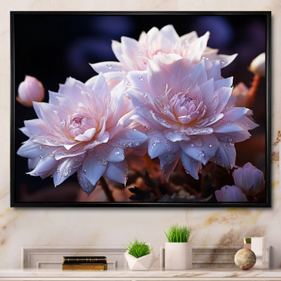 " Pink Cactus Desert Moonlight Moon I "
