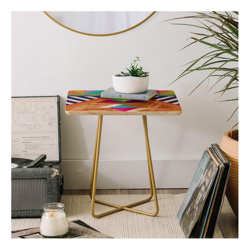 Solid Wood Top End Table