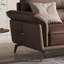 Causeuse coussin en cuir véritable Coffee-1316556898