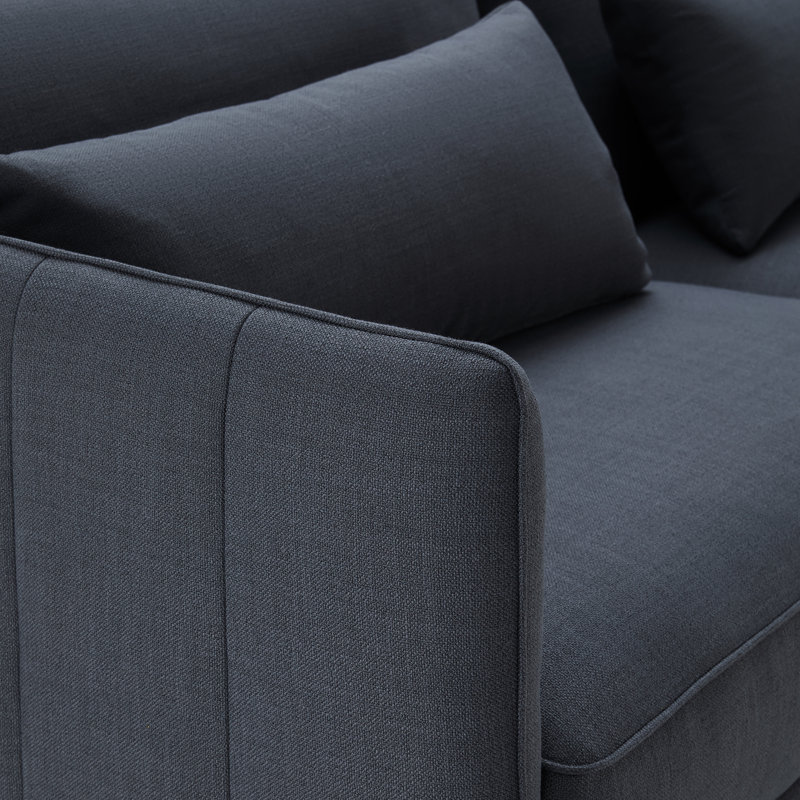 Canapé rembourré Rae, Effie Indigo Performance Linen