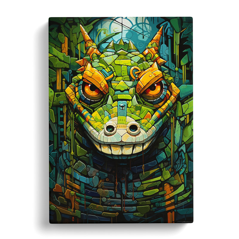 Alligator Futurism - Wrapped Canvas, 76cm H x 50cm W x 3cm D