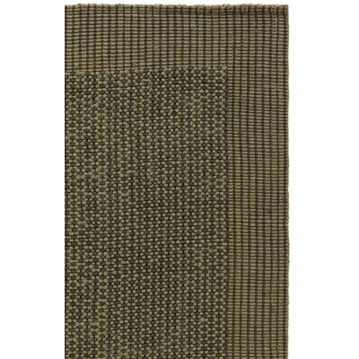 Tapis gris anthracite / vert à motif de chevrons tissé à plat à la main