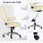 Ergonomic Executive Office Desk Chair With Flip-Up Armrests And Lumbar Support Beige-345108189