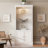 78.75''H 4-Tier Display Shelf With 5-Colors Dimmable Ceiling Light