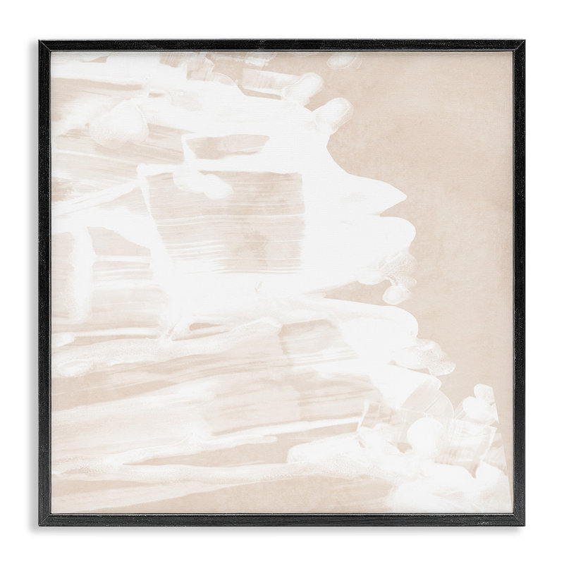 Abstrait mouvement de marée gris, estampe numérique par June Erica Vess, Giclée encadrée noir minuit, H 12 po x l 12 po