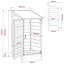 Vidaxl Garden Shed Solid Fir Wood Storage Cabinet Outdoor Modern Design Ample-129097142