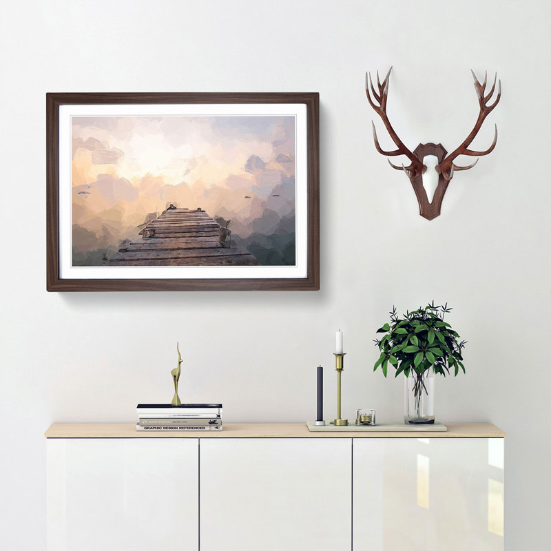 Jetty in Ko Chang Thailand in Abstract - Framed Print, Walnut, 40cm H x 60cm W x 2cm D