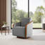 Upholstered Swivel Barrel Chair-2102375580