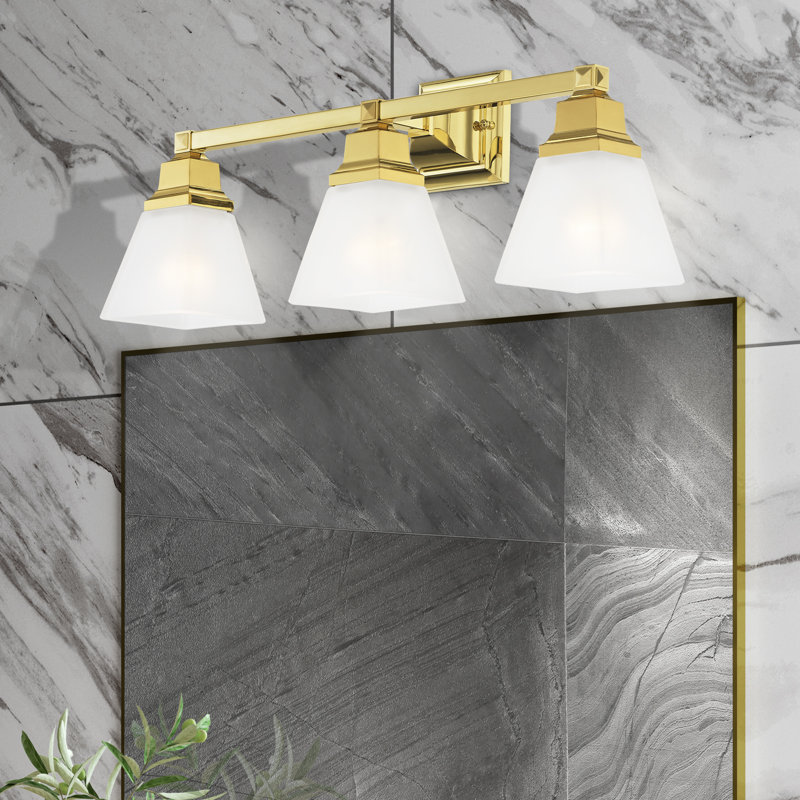 Mathias 3 - Light Dimmable Vanity Light, Polished Brass