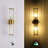 Modern Cylindrical Golden K9 Crystal Wall Lamp
