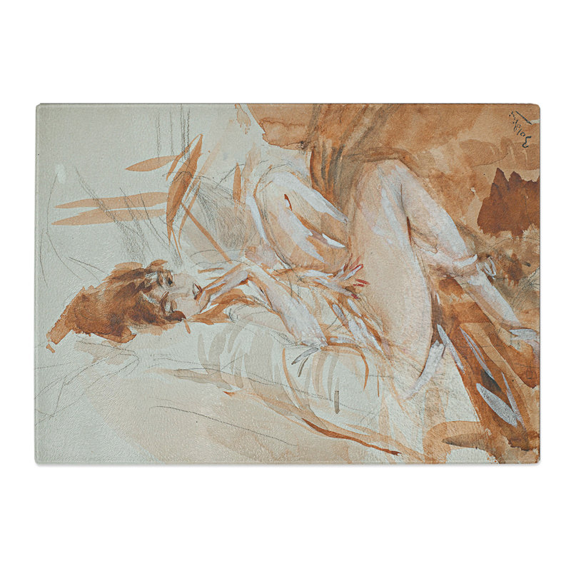 Reclining Lady by Giovanni Boldini Chopping Board, 0.4cm H x 28.5cm W x 39cm L