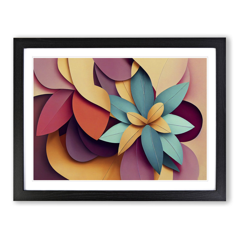 Attractive Abstract Flowers - Framed Print