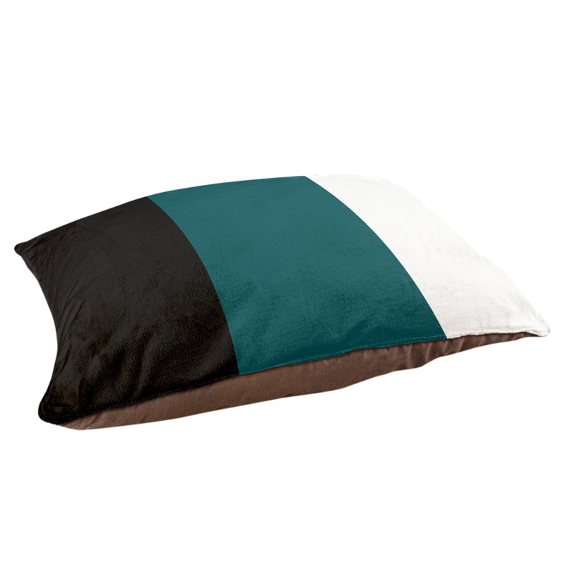 Coussin d'extérieur Memphis, Noir / Vert / Blanc, Très grand (l 50 po x P 40 po x H 17 po)