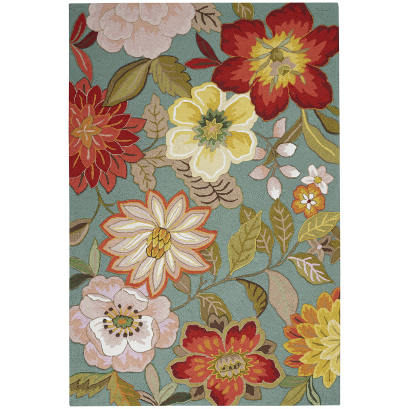 Tapis floral Karyn, Rectangle 5 pi x 7 pi 6 po