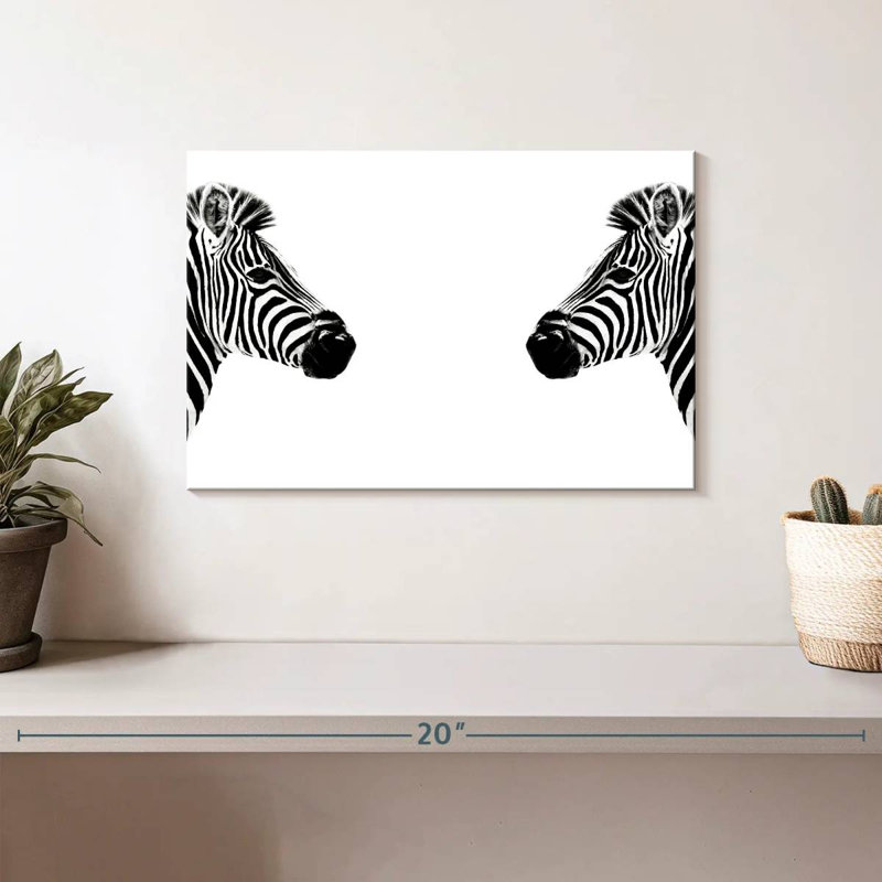 Brampt Zebras Face To Face, 8" H x 12" W