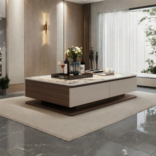 Light luxury rectangular rock table