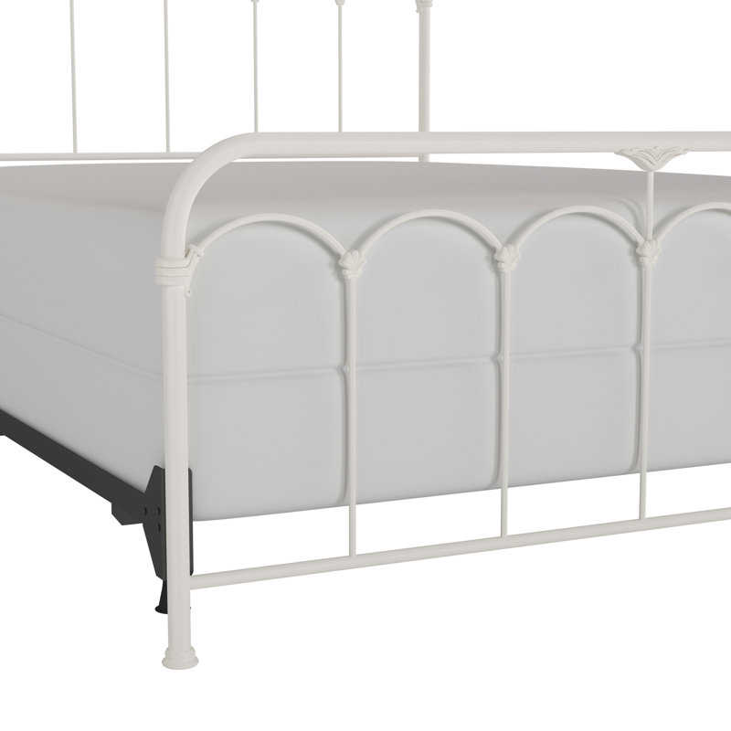 Lit standard Ieisha, Double, Blanc texturé