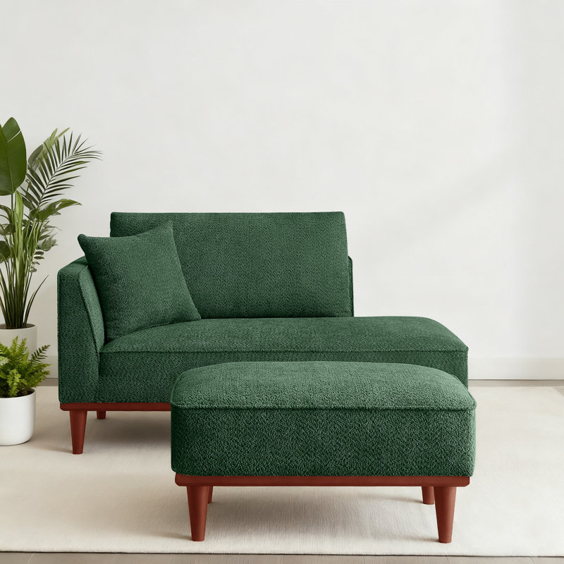 Lounges Chaise+Ottoman, Green