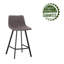 Dasha Microfiber Counter Stool with Metal Legs-832829177