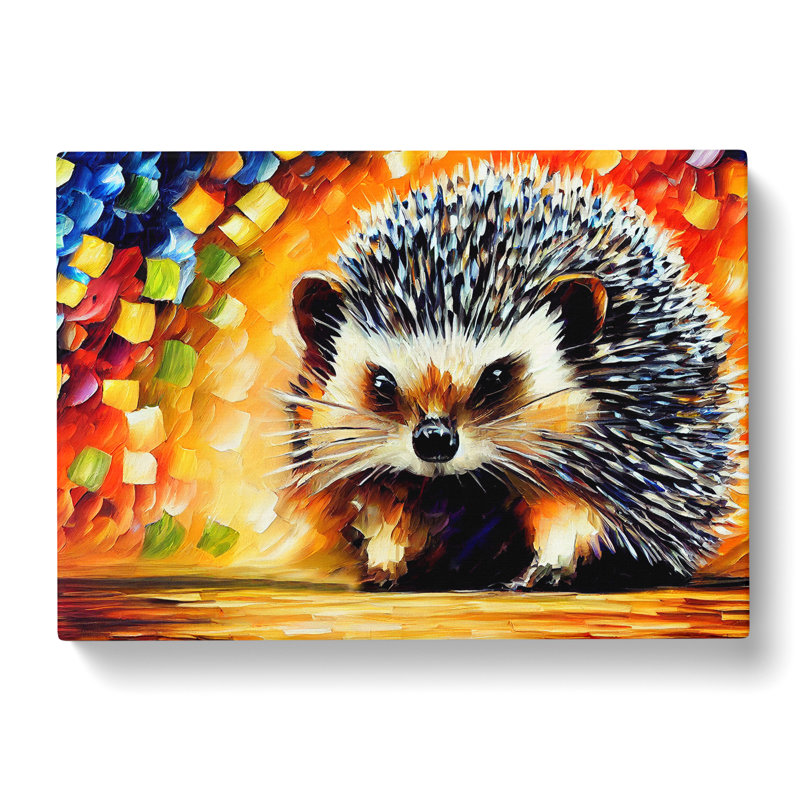 Hedgehog Painting Vol.2 Abstract - Wrapped Canvas, 35cm H x 50cm W x 3cm D