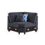 Canapé modulaire en chenille avec repose-pieds Hector et 6 coussins décoratifs Hector