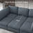 3-Seater Modular Sofa Chaise Lounge, Frostvelvet Upholstery Sofa Bed-874097759-874097728