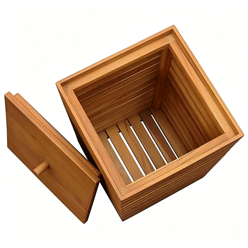 Solid Wood Laundry Basket
