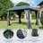 Outdoor Gazebo, Permanent Hardtop Gazebo With Aluminum Frame For Patios Deck Backyard, Galvanized Steel Double Roof, Curtains And Netting For Lawns, Garden, Poolside