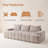 Boneless 100" Modern Upholstered Sofa -252794818