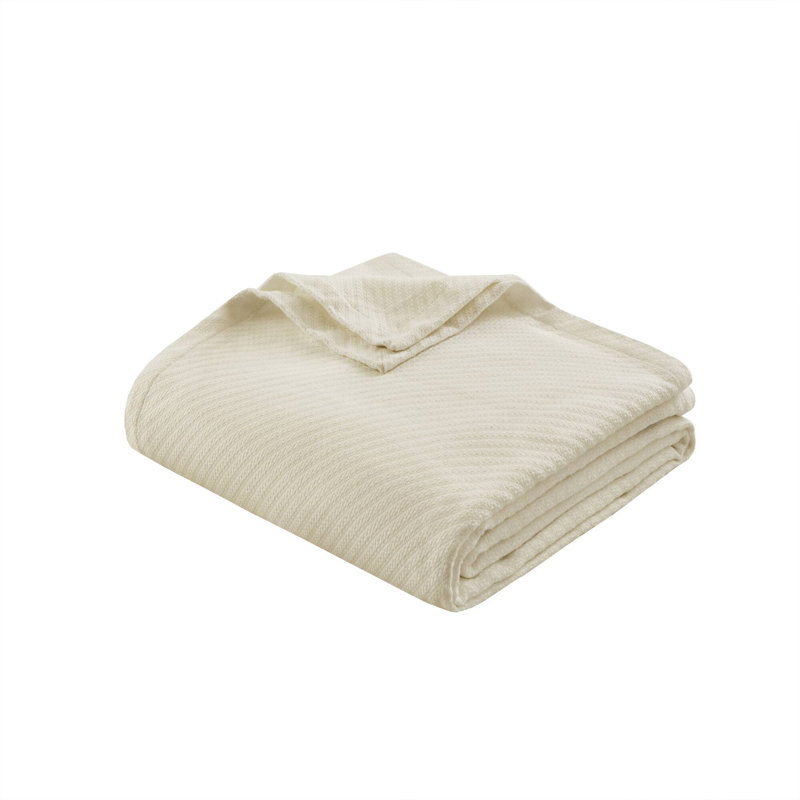 Liquid Cotton Breathable Woven Blanket, Twin, Wheat
