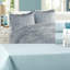 Ensembles de literie confortables en fourrure à poils longs, polyester gris, confort moderne pour la maison