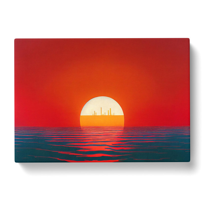 Adventurous Sunset Seascape - Wrapped Canvas, 35cm H x 50cm W x 3cm D
