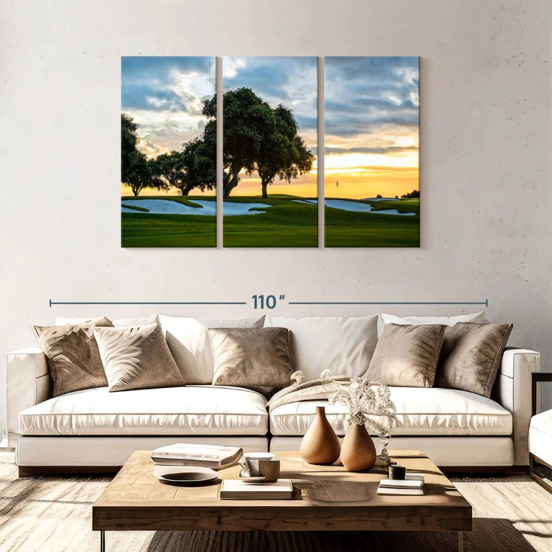 Sireci Golf Course Sunset Sky, 48" H x 74" W