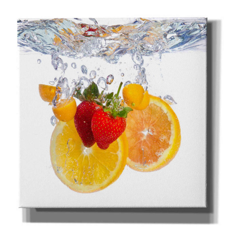 «Fruit Splash I», art mural sur toile, H 37 po x l 37 po x P 1,5 po
