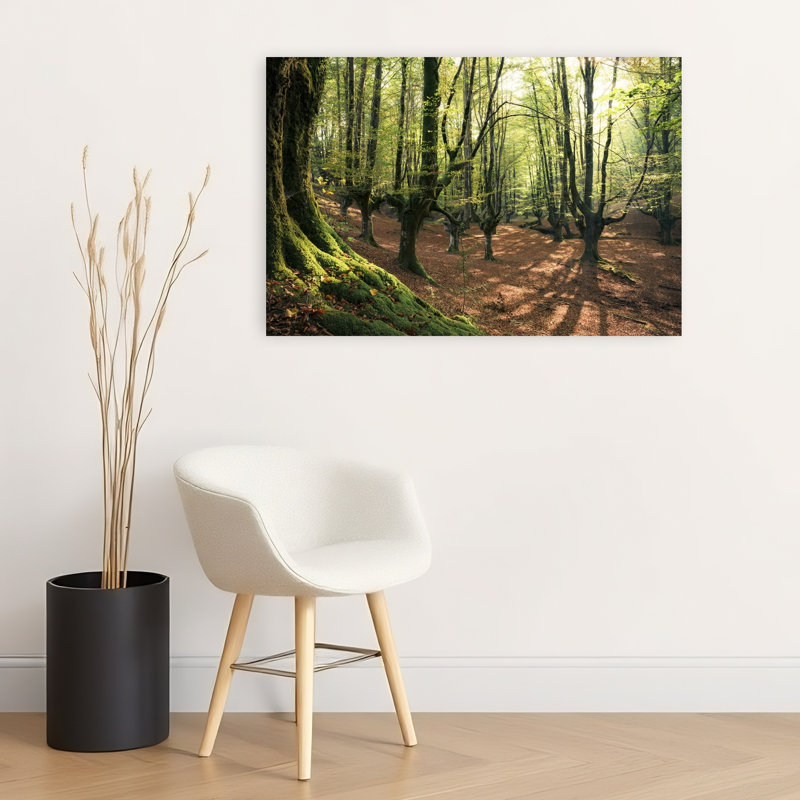 «Forest Love», reproduction d'art contemporain de paysage forestier abstrait, 24" H x 36" W