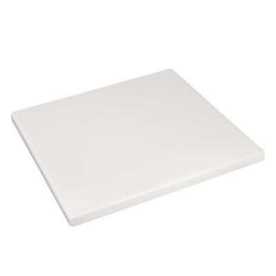 Plateau de table en résine blanc uni, intérieur / extérieur