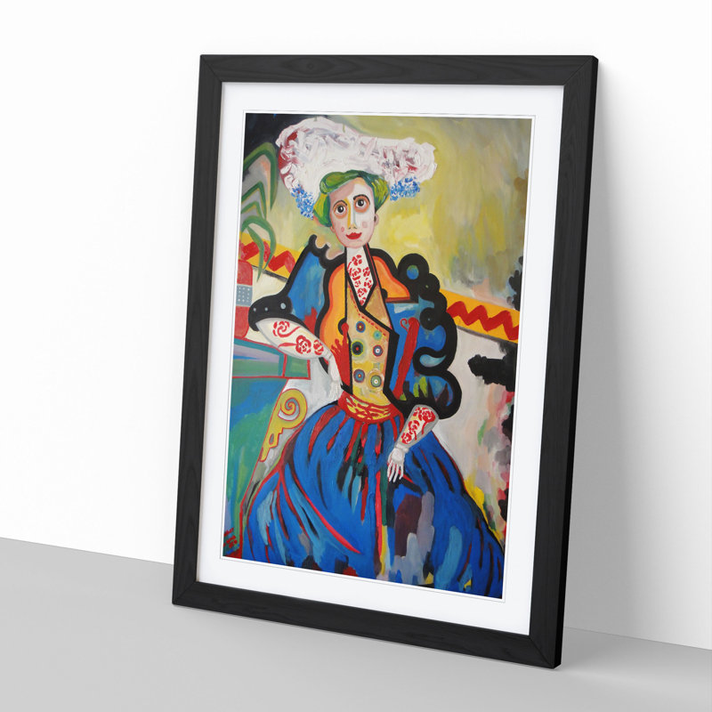The Woman by Amadeo De Souza-Cardoso - Picture Frame Painting, Black, 36cm H x 27cm W x 2cm D